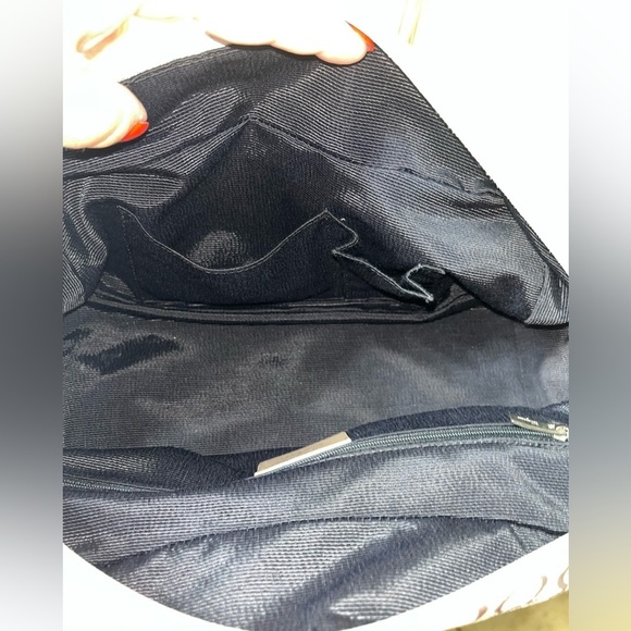 Salvatore Ferragamo AU-21 6841 Gray Signature Logo Canvas Satchel Leather - Picture 10 of 15